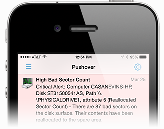iPhone with health alert